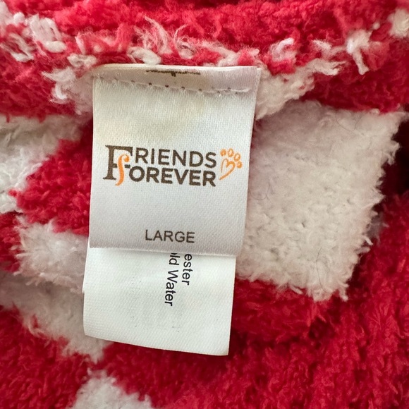 Dog Christmas Sweater Pullover Checkerboard Red White Size L - Picture 9 of 11